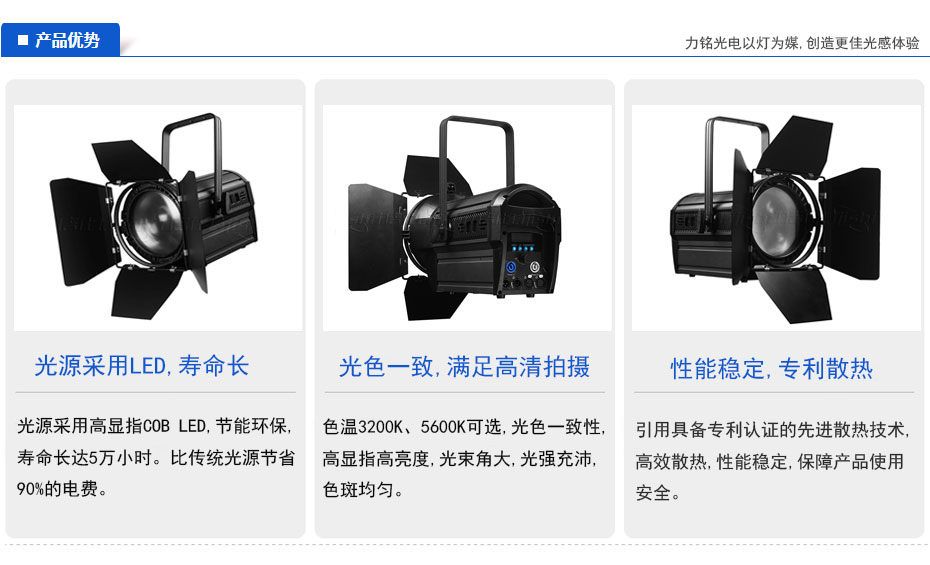 200电子变焦LED聚光灯优势