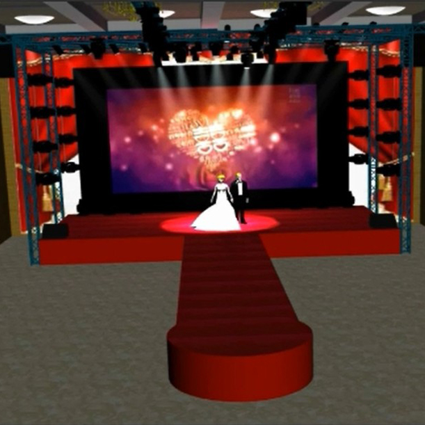 婚礼舞台灯光设计方案动态效果视频