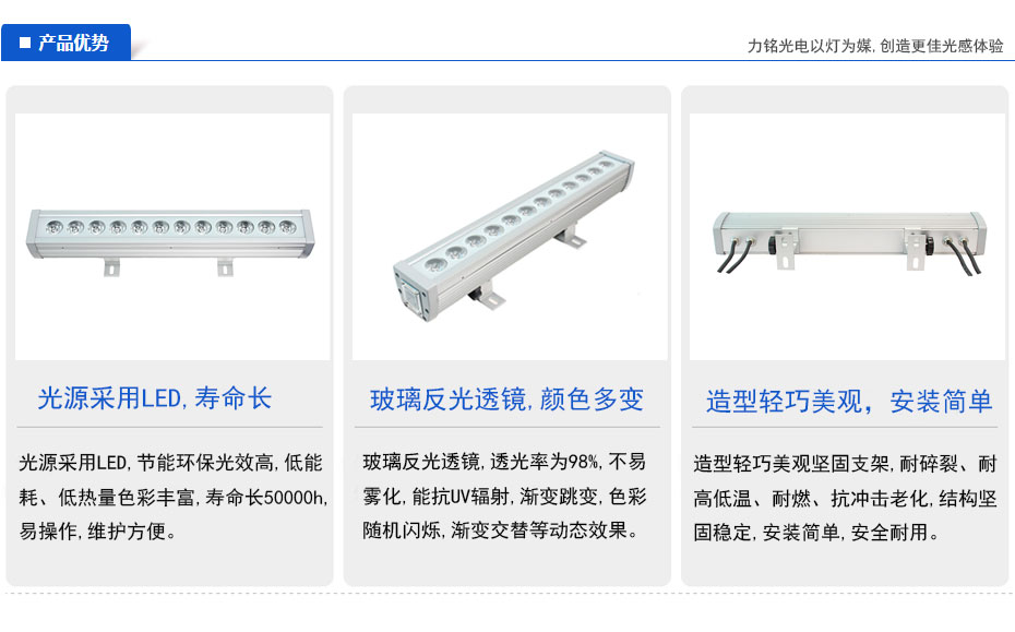 12颗4合1LED洗墙灯产品优势