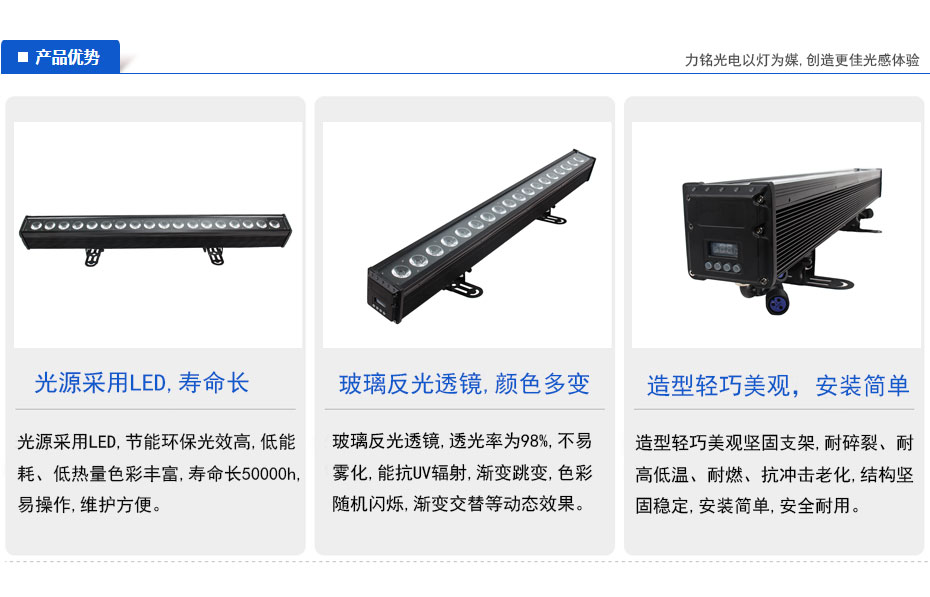 18颗4合1LED洗墙灯产品优势